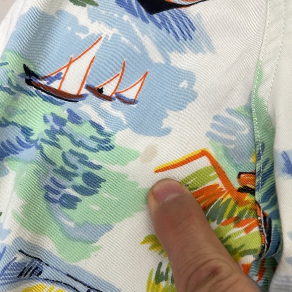 Caktus denim sail boat print jacket Sz S - Picture 7 of 11